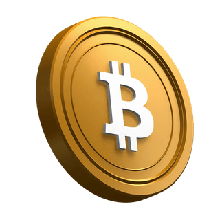 Šikmo natočená mince Bitcoin (BTC) v designu úvodní sekce